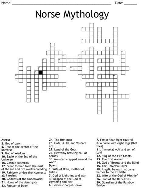 Norse pantheon crossword clue  Enter a Crossword Clue